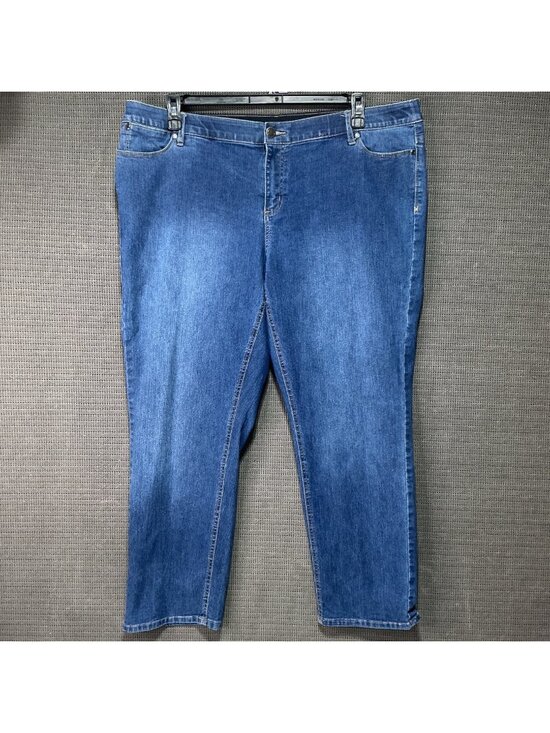 CJ Banks Denim - CJ Banks Women's Plus Size 18W Petite Blue Denim Jeans Stretch Waistband